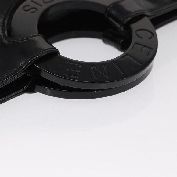 Celine Circle Logo Handbag Patent Leather Black Patent_Leather Handbag - Picture 8 of 16